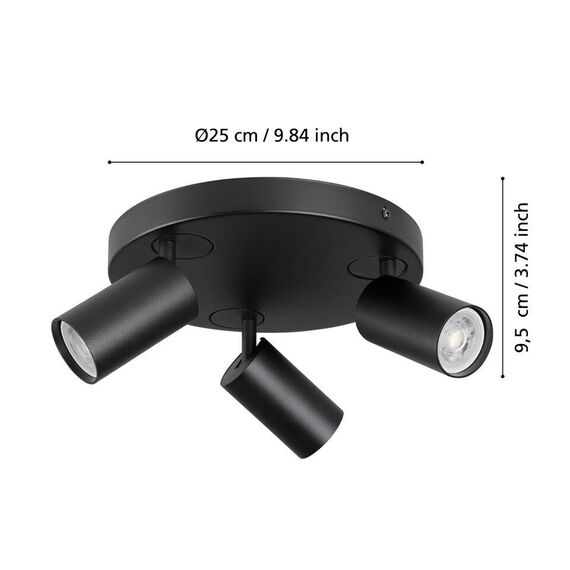 EGLO - Telimbela-Z spot roundel black - RGB + TW - Zigbee, Bluetooth / Electronics - Αταξινόμητα -  - Techbox