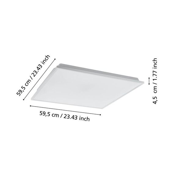 EGLO - Herrora-Z ceiling lamp white 59.5x59.5 - TW - Zigbee, Bluetooth / Electronics | Techbox