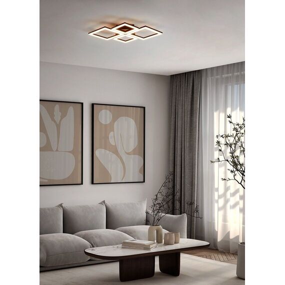 EGLO - Paranday-Z ceiling lamp w/squares black 47x43 - TW - Zigbee, Bluetooth / Electronics | Techbox