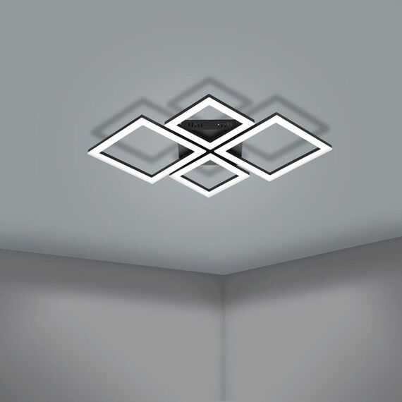 EGLO - Paranday-Z ceiling lamp w/squares black 47x43 - TW - Zigbee, Bluetooth / Electronics | Techbox