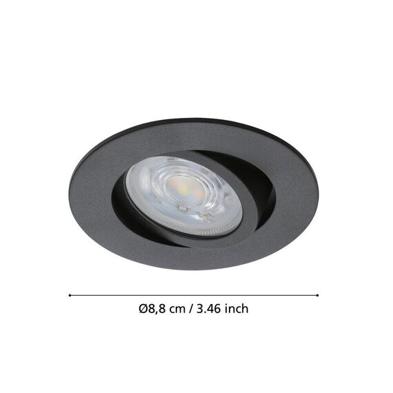 EGLO - Saliceto-Z recessed light black Ø8.8 - RGB + TW - Zigbee, Bluetooth / Electronics - Αταξινόμητα -  - Techbox