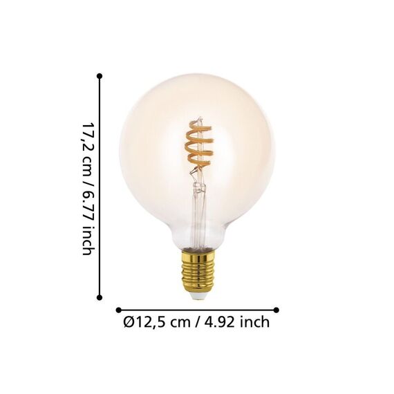 EGLO - E27 G125 spiral, amber - TW - Zigbee, Bluetooth / Electronics - LED λάμπες - LED Lightning - Techbox