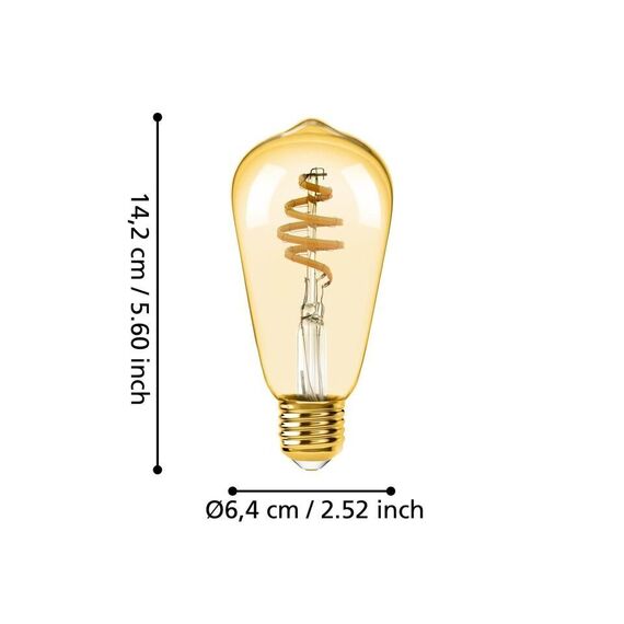 EGLO - E27 ST64 spiral, amber - TW - Zigbee, Bluetooth / Electronics | Techbox