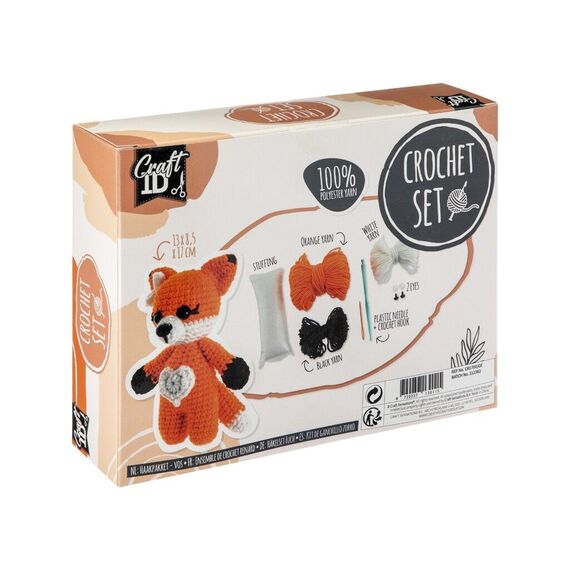 Craft ID - Crochet kit fox, 13x8.5x17cm - (K-CR1700/GE) / Toys - Αταξινόμητα -  - Techbox