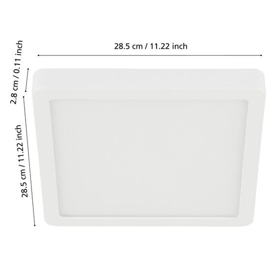 EGLO - Fueva-Z ceiling light white 28.5x28.5 - TW - Zigbee, Bluetooth / Electronics | Techbox