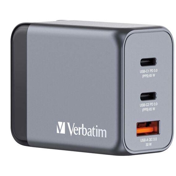 Verbatim - GNC-65 GaN Charger 3 Port 65W USB-A/USB-C / Electronics - Αταξινόμητα -  - Techbox