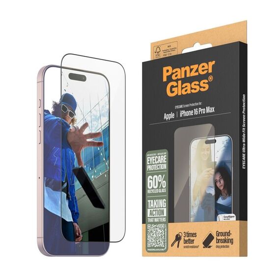 PanzerGlass - EyeCare Screen Protection - iPhone 16 Pro Max - Ultra Wide Fit / Electronics | Techbox