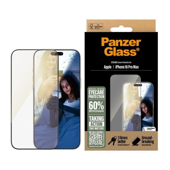 PanzerGlass - EyeCare Screen Protection - iPhone 16 Pro Max - Ultra Wide Fit / Electronics | Techbox