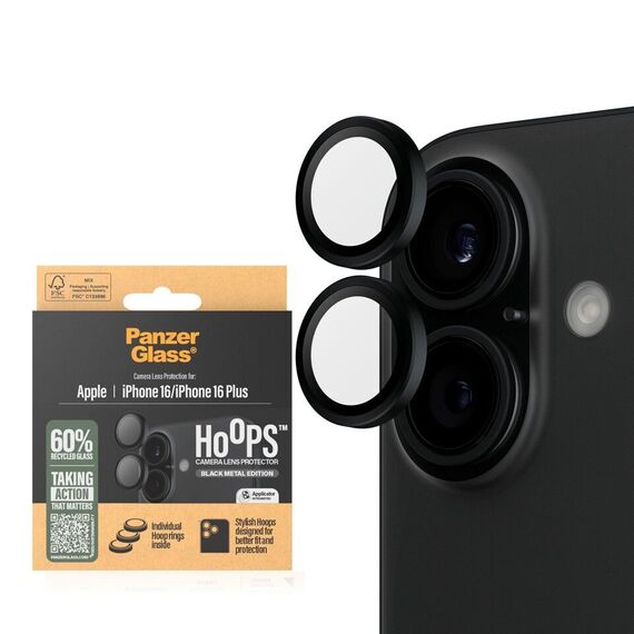 PanzerGlass - Hoops Lens Protector - iPhone 16/iPhone 16 Plus - Black / Electronics - Αταξινόμητα -  - Techbox