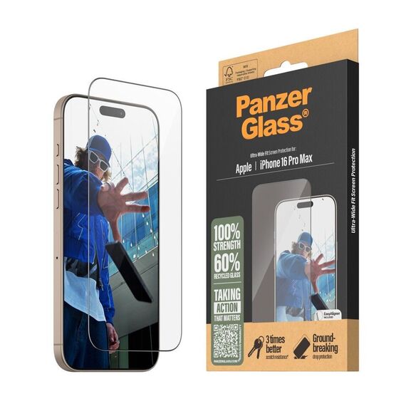 PanzerGlass - Screen Protection - iPhone 16  Pro Max - Ultra Wide Fit / Electronics | Techbox