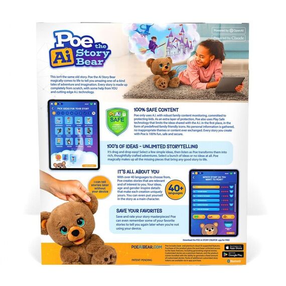 Play-I Poe - Interactive AI Bear (90255) / Toys |  Techbox