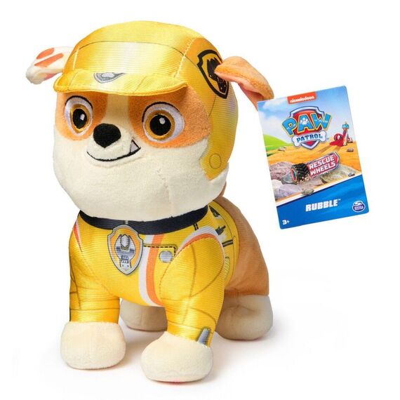 Paw Patrol - Rescue Wheels - Basic Plush - Rubble (19cm) / Toys - Plushies - Gifts - Techbox
