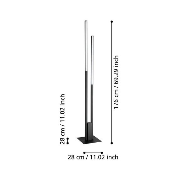 EGLO - Fraioli-Z floor lamp black - RGB + TW - Zigbee, Bluetooth / Electronics - Αταξινόμητα -  - Techbox