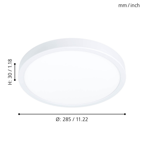 EGLO - FUEVA 5 CEILING - WHITE - 285 mm / Electronics | Techbox