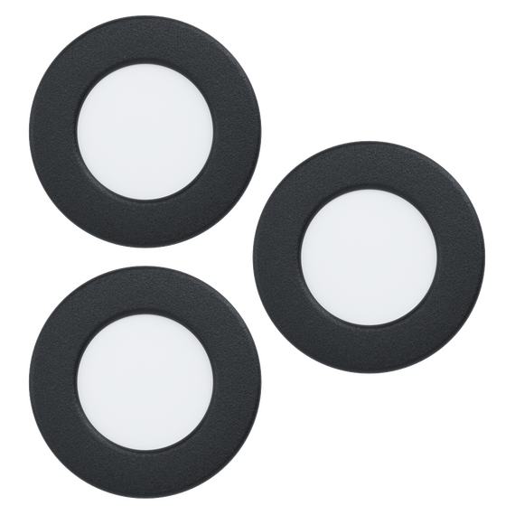 EGLO - FUEVA 5 RECESSED SET - BLACK - 86mm diameter, 26mm height / Electronics - Αταξινόμητα -  - Techbox