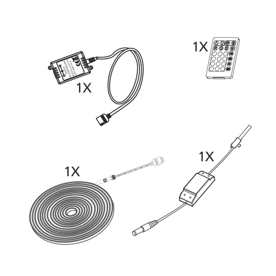 EGLO - STRIPES FLEX RGB 2M W/REMOTE - hvid - 2m / Electronics - Αταξινόμητα -  - Techbox