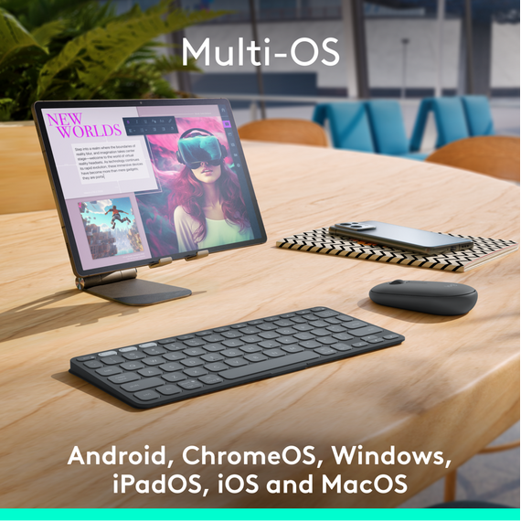 Logitech - Keys-To-Go 2 Portable Wireless Keyboard for Tablets - Nordic / Computers - Αταξινόμητα -  - Techbox