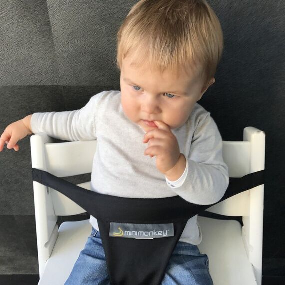 MiniMonkey - Mini Chair -  Recycled Fabric - Black (MM8718144963830) / Baby and Children