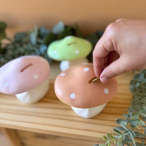 Heico - Saving Bank - Mushroom Almond - 11 cm / Toys