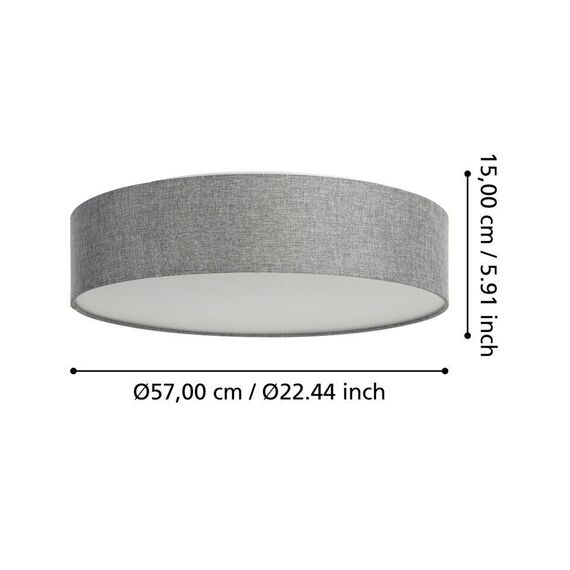EGLO - Romao-Z loft lamp gray Ø57 - RGB + TW - Zigbee, Bluetooth / Electronics | Techbox