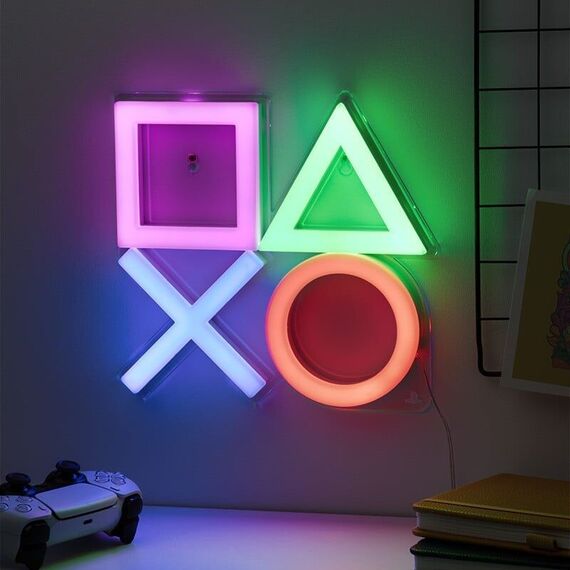 Playstation Wall Mountable LED Neon Light / Fan Shop and Merchandise - Led Lights & Alarm Clocks - Gifts - Techbox