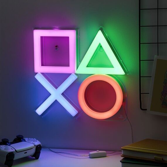 Playstation Wall Mountable LED Neon Light / Fan Shop and Merchandise - Led Lights & Alarm Clocks - Gifts - Techbox