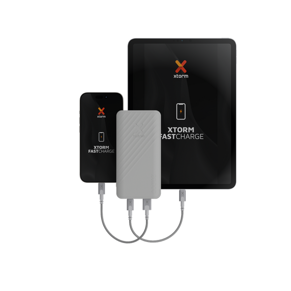 Xtorm - 15W FastCharge Go2 Powerbank 20.000 - Ash White / Electronics - Powerbanks - Smartphone Chargers - Techbox