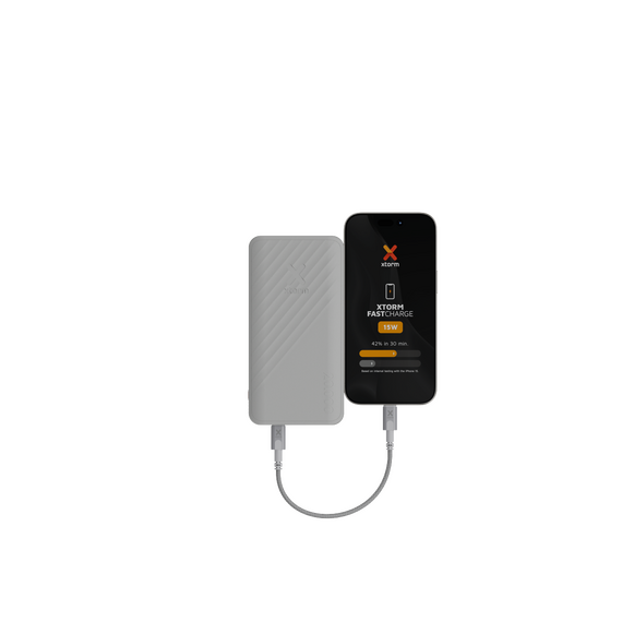 Xtorm - 15W FastCharge Go2 Powerbank 20.000 - Ash White / Electronics - Powerbanks - Smartphone Chargers - Techbox