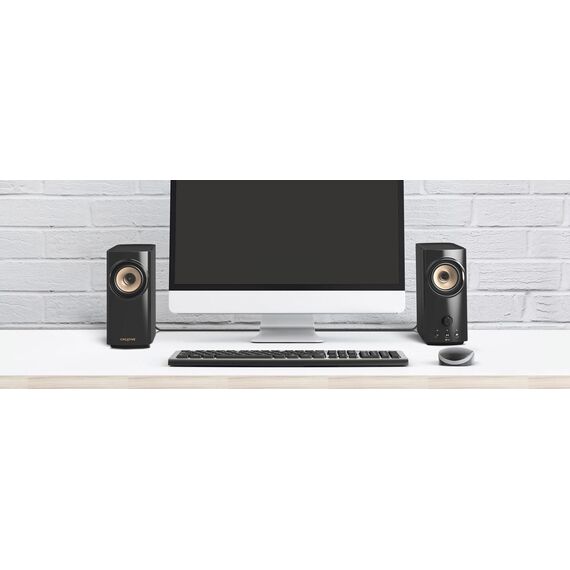 Creative - T60 Compact Hi-Fi 2.0 Speakers, Black / Computers