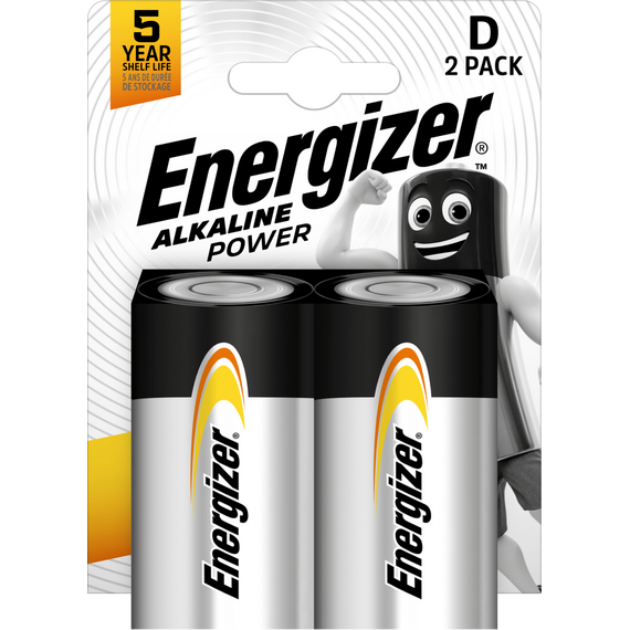 Energizer - Battery D/LR20 Alkaline Power 2-Pack / Electronics | Techbox