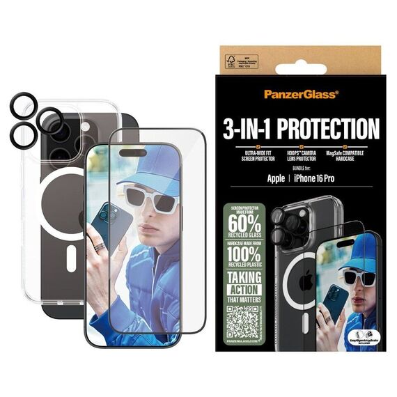 PanzerGlass - iPhone 16 6.3'' Pro 3-in-1 Protection Bundle / Electronics - Αταξινόμητα -  - Techbox
