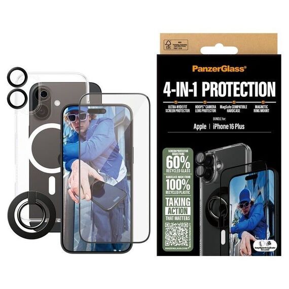 PanzerGlass - iPhone 16 Plus 6.7'' 4-in-1 Protection Bundle / Electronics