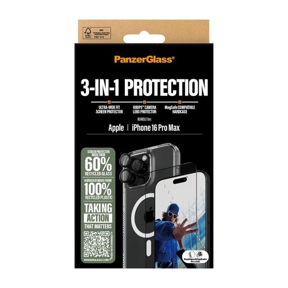 PanzerGlass - iPhone 16 Pro Max 6.9'' 3-in-1 Protection Bundle / Electronics