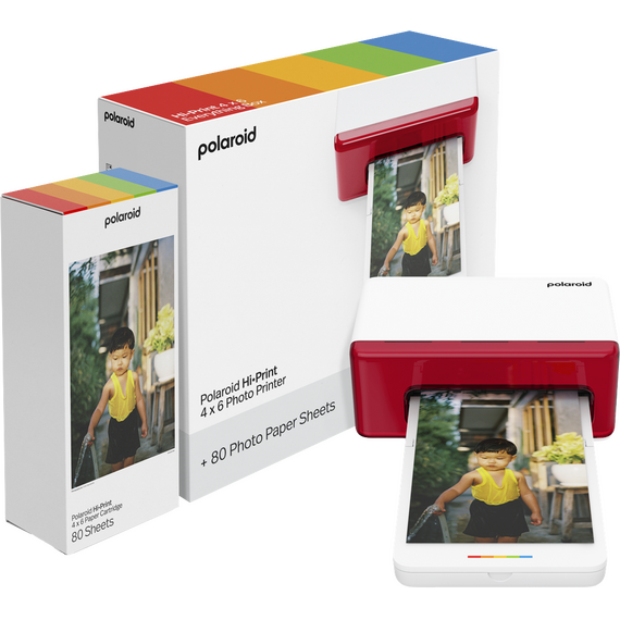 Polaroid - Hi-Print 4x6 E-Box Photo Printer - White / Computers