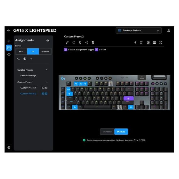 Logitech - G915 X LIGHTSPEED Low-Profile Wireless Gaming Keyboard / Computers