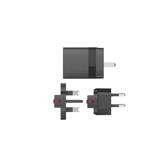 Speedlink - Travel Charger USB-A & USB-C 15W for US-UK-EU, black / Electronics - Travel Chargers - Smartphone Chargers - Techbox