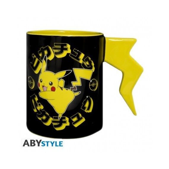 POKEMON - Mug 3D handle - Pikachu lightening bolt / Fan Shop and Merchandise - Mugs & Bottles - Gifts - Techbox