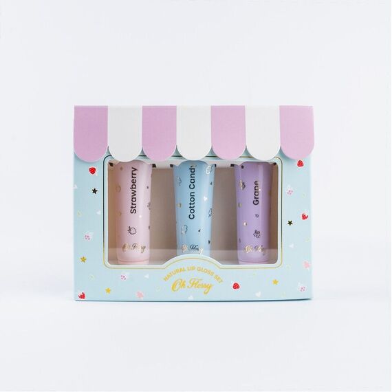 Oh Flossy - Natural Lip Gloss Set - Set of 3 - FL030346 / Toys