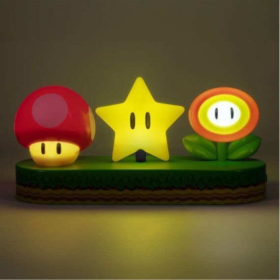 Super Mario Icons Light / Fan Shop and Merchandise - Led Lights & Alarm Clocks - Gifts - Techbox