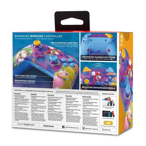 PowerA Enhanced Wireless Controller - Color Splash Heroes Nintendo Switch) / Nintendo Switch - Παιχνίδια Nintendo Switch - Τίτλοι Παιχνιδιών - Techbox