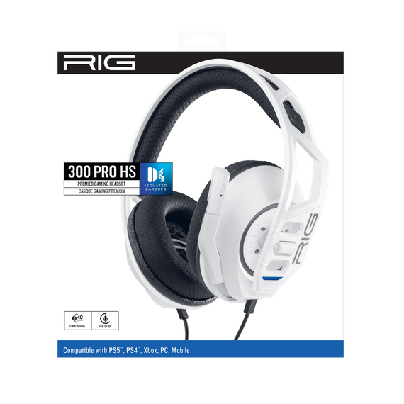 Nacon Rig Headphones 300 Pro Hs White (Ps4) /Ps5 / PlayStation 5