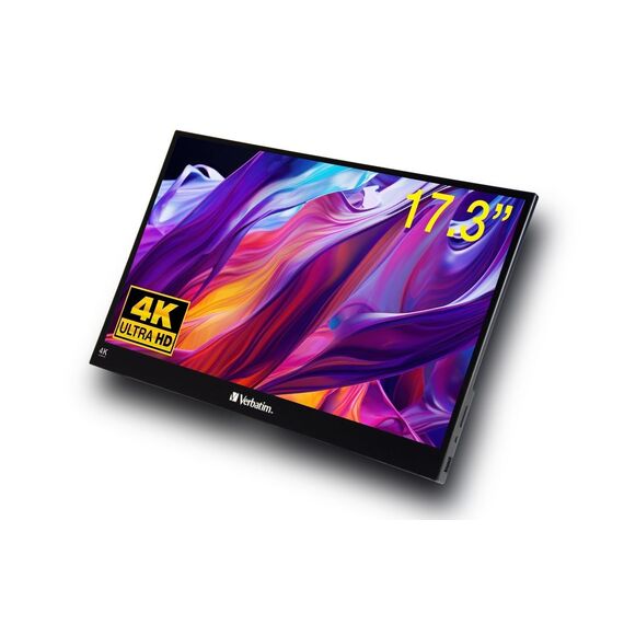 Verbatim - PMT-17-4K Portable Touchscreen Monitor 17.3 4K Ultra HD Metal Housing / Computers