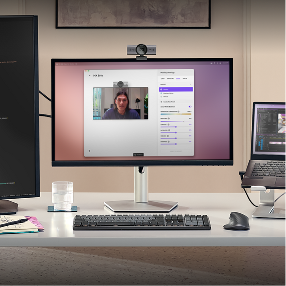 Logitech - MX Brio Ultra HD 4K Collaboration and Streaming Webcam - Pale Grey / Computers - Αταξινόμητα -  - Techbox
