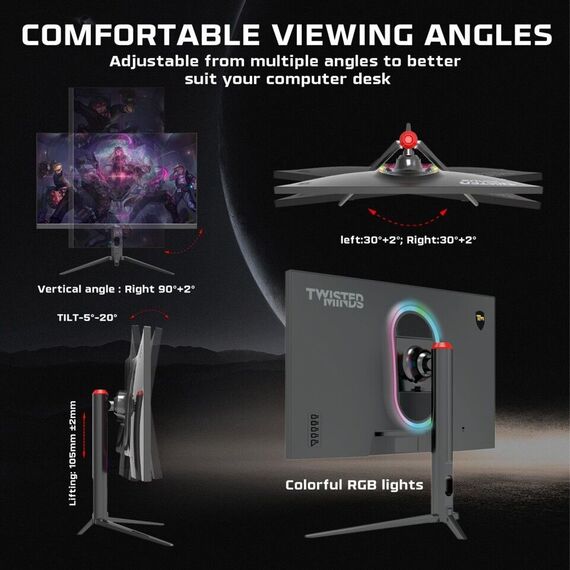 Twisted Minds - Supreme Series Flat 27 FHD - 280HZ 0.5MS Fast IPS HDMI 2.1 Gaming Monitor / Computers - Αταξινόμητα -  - Techbox