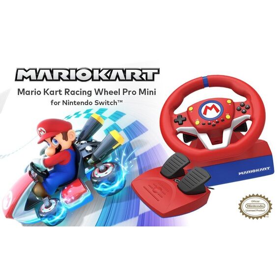 HORI - Mario Kart Racing Wheel Pro Mini + 7-Speed Racing Shifter Bundle For PC (Windows 11/10) / Nintendo Switch | Techbox