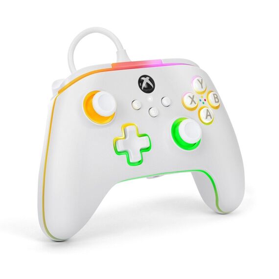 PowerA Advantage Wired Controller for Xbox Series X - S with Lumectra – White / Xbox Series X