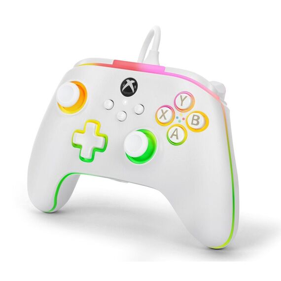 PowerA Advantage Wired Controller for Xbox Series X - S with Lumectra – White / Xbox Series X