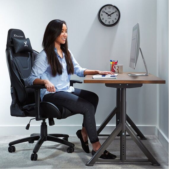 XROCKER AGILITY SPORT ESPORT PC OFFICE GAMING CHAIR - CARBON BLACK / Computers - Gaming Furniture - Gaming - Techbox