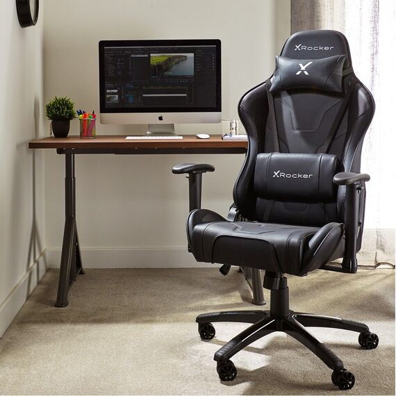 XROCKER AGILITY SPORT ESPORT PC OFFICE GAMING CHAIR - CARBON BLACK / Computers - Gaming Furniture - Gaming - Techbox