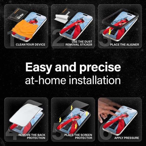 PanzerGlass - Ceramic Screen Protection - iPhone 16 Plus - Ultra Wide Fit / Electronics
